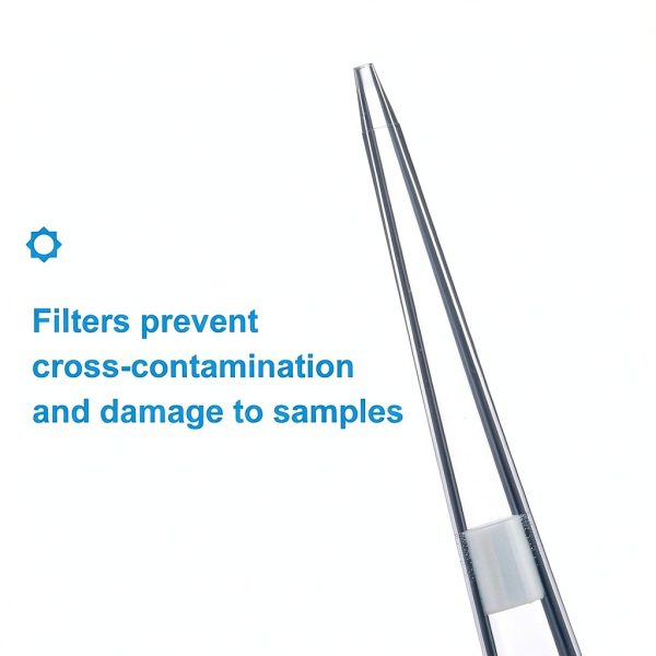 Biologix Lab 200ul Universal Pipette Tips Filtering, Rack, Filter Tips for Sample Storage, PP Material, Case of 9600-1